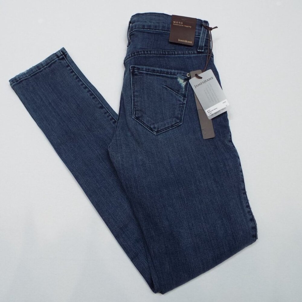 James Jeans MOTO Motorcycle Legging Skinny Distressed Size 27 NWT